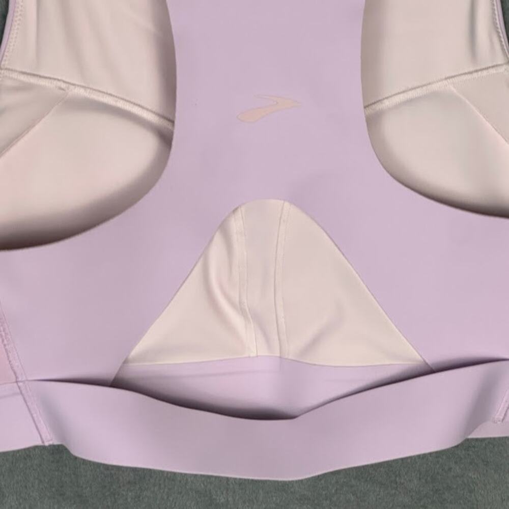 Brooks 3 Pocket Sports Bra Womens 38C/D Lilac Removable Cups Running Wireless - Picture 5 of 11